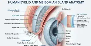 Human eyelid anatomy